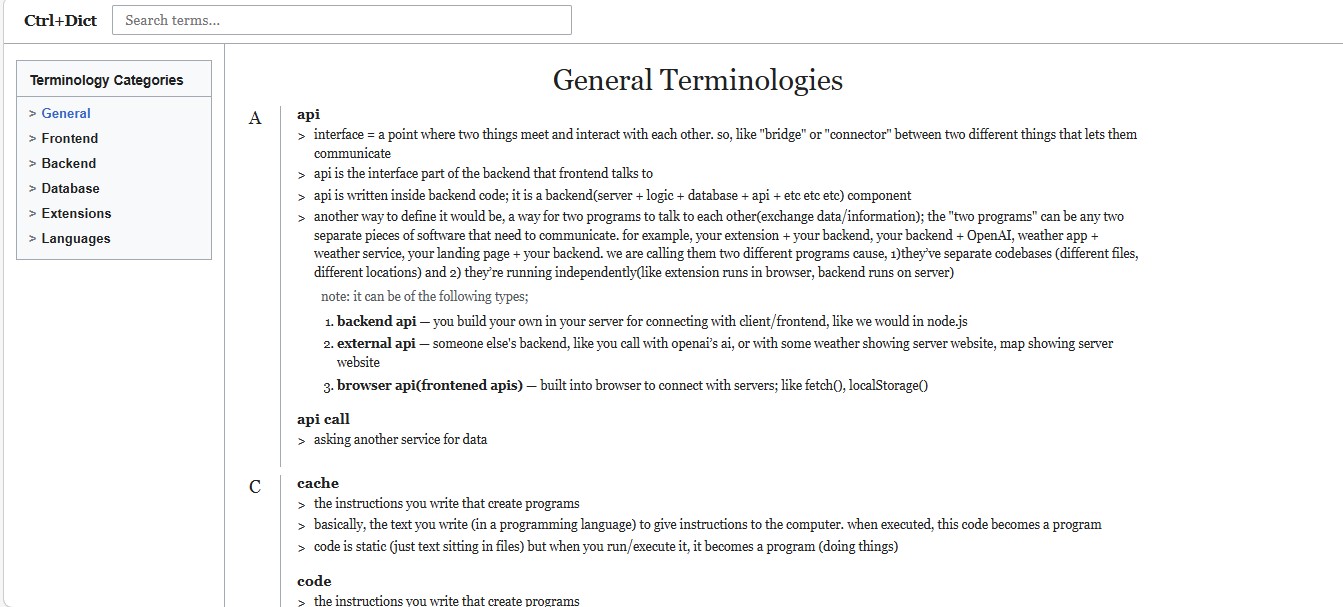 Ctrl+Dict app screenshot
